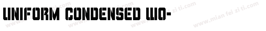 Uniform Condensed W0字体转换